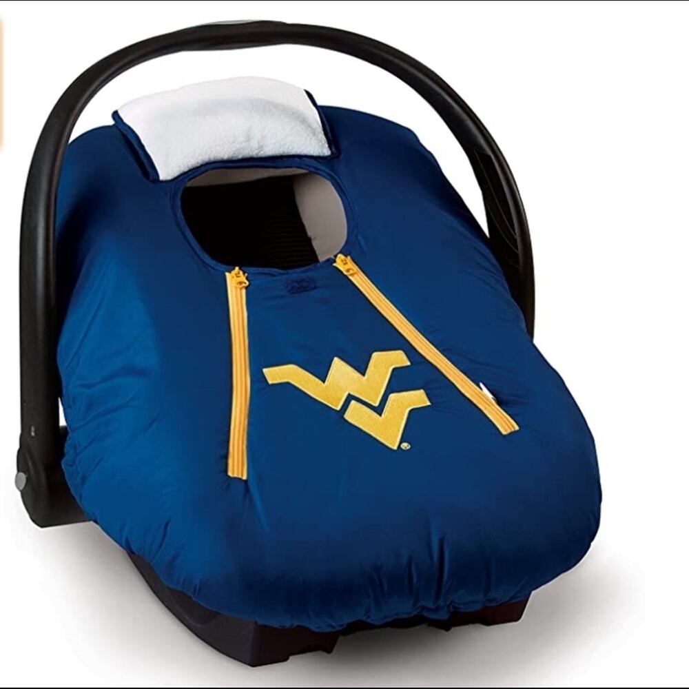 NCAA West Virginia Mountaineers Cozy Cover Infant Carrier Cover Tailgating